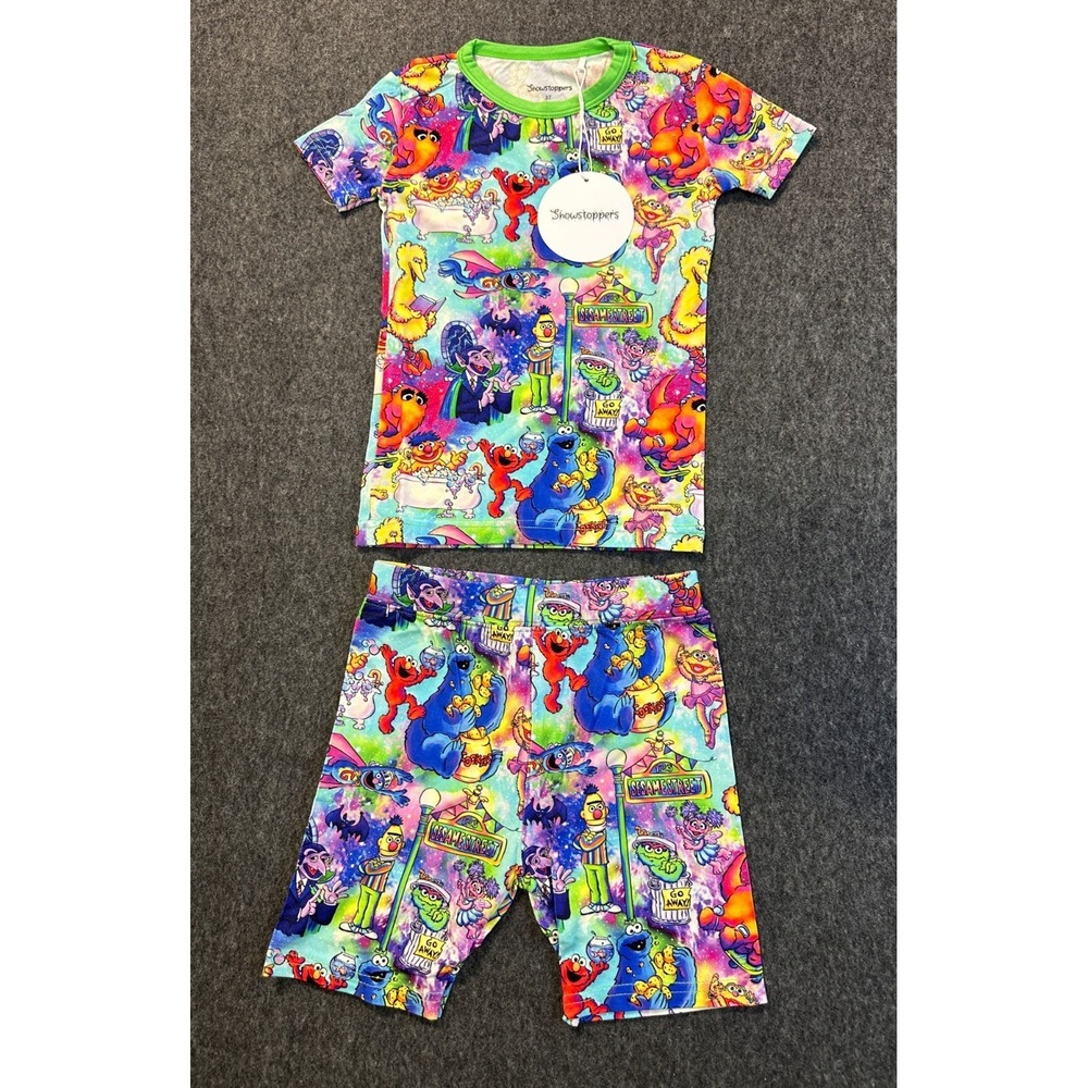 Showstoppers Bamboo Toddler Pajama Set Colorful Character Print Boys Girls 3T - Picture 2 of 9